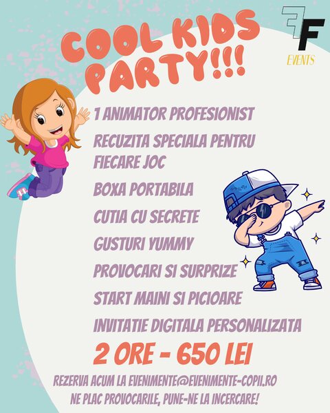 Distractie garantata la petreceri pentru copii!